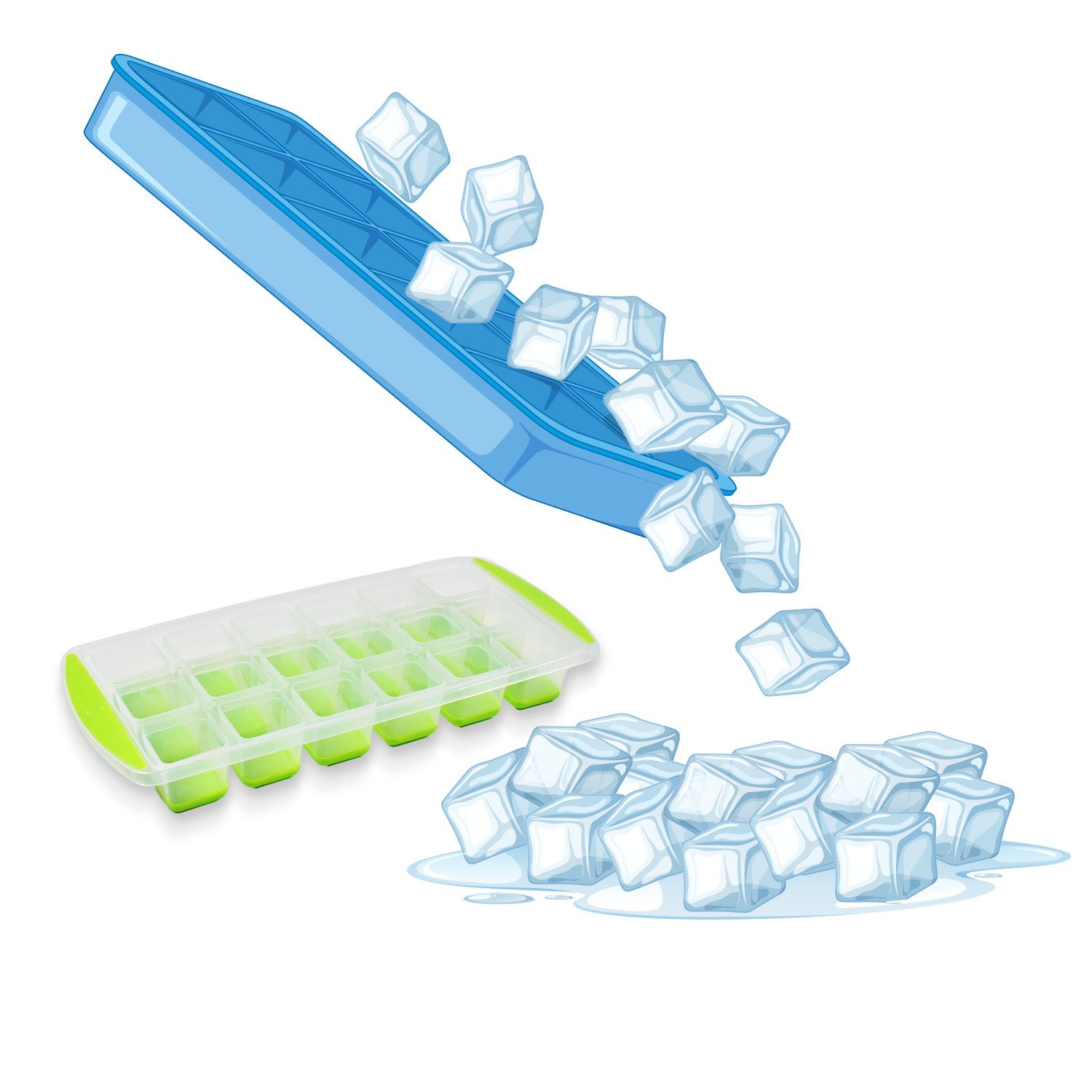 7169 18 Cavity Pop Up Ice Cube Tray Easy Release Flexible Silicone Bottom Ice Tray , Stackable Ice tray, 100% BPA Free, Food Grade for Freezer DeoDap 7169 18 Cavity Pop Up Ice Cube Tray Easy Release Flexible Silicone Bottom Ice Tray , Stackable Ice tray, 100% BPA Free, Food Grade for Freezer DeoDap
